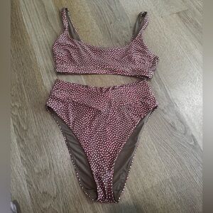 NWOT Aerie Polka Dot Bikini set 👙 med top large bottom